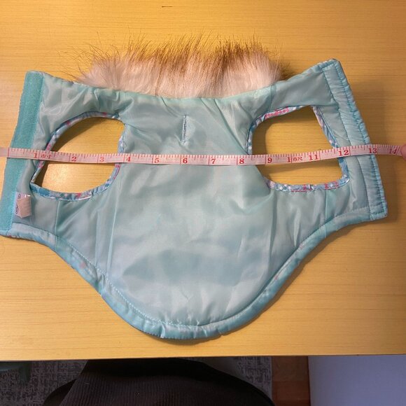 Dog coat with faux fur collar - Picture 14 of 14